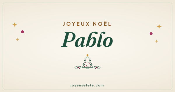 Image « Joyeux Noël Pablo » au format large