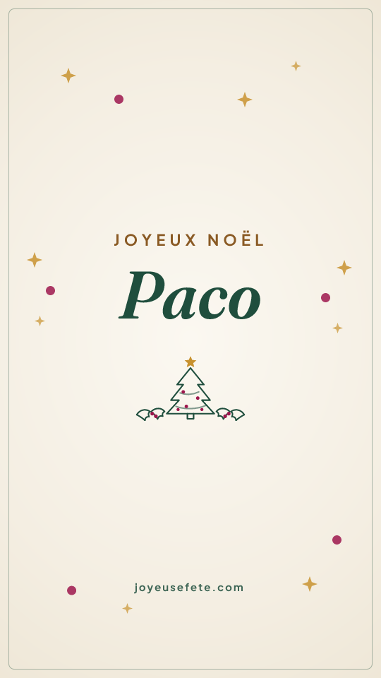 Image « Joyeux Noël Paco » au format story