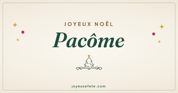 Image « Joyeux Noël Pacôme » au format large