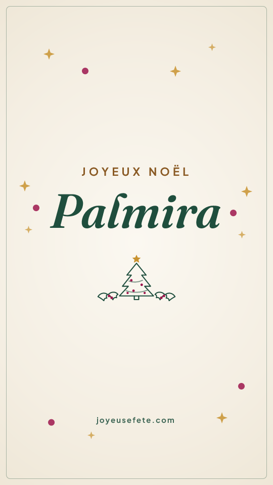 Image « Joyeux Noël Palmira » au format story