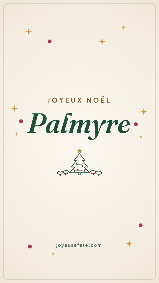 Image « Joyeux Noël Palmyre » au format story