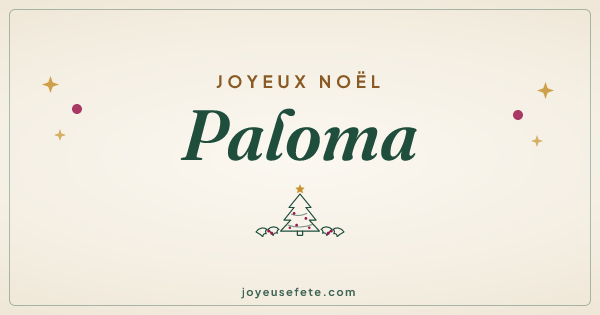 Image « Joyeux Noël Paloma » au format large