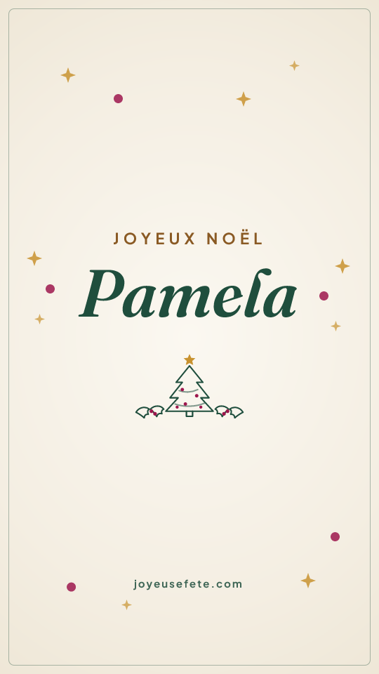 Image « Joyeux Noël Pamela » au format story