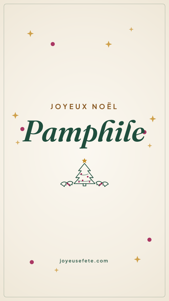 Image « Joyeux Noël Pamphile » au format story