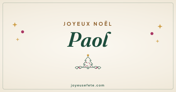 Image « Joyeux Noël Paol » au format large