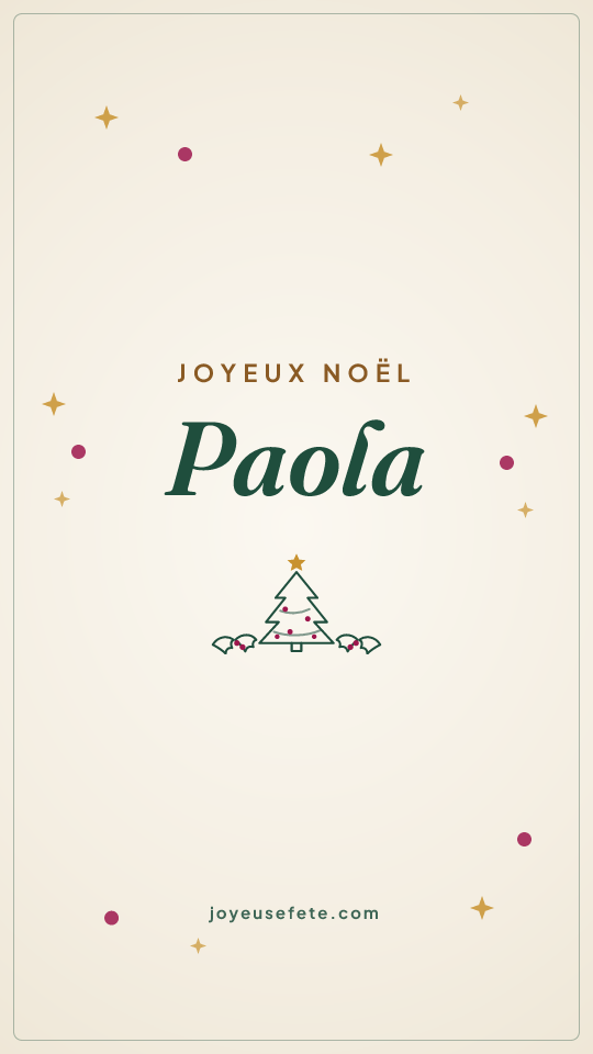 Image « Joyeux Noël Paola » au format story