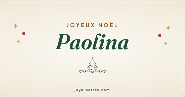 Image « Joyeux Noël Paolina » au format large