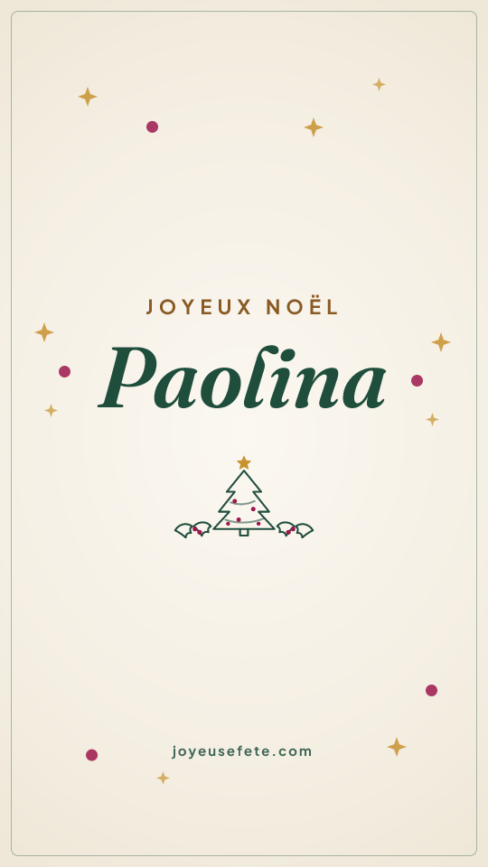 Image « Joyeux Noël Paolina » au format story