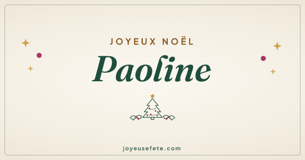 Image « Joyeux Noël Paoline » au format large