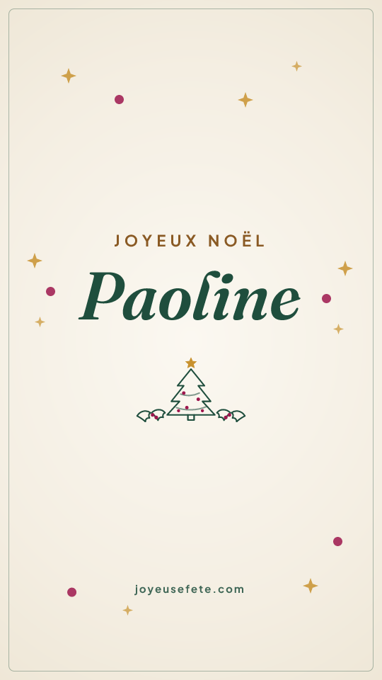 Image « Joyeux Noël Paoline » au format story