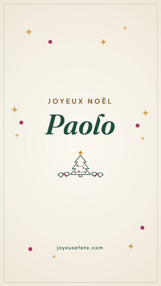 Image « Joyeux Noël Paolo » au format story