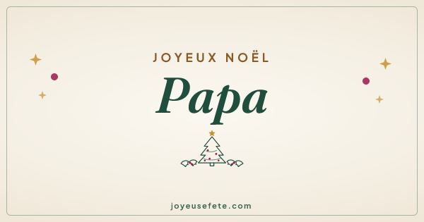 Image « Joyeux Noël Papa » au format large