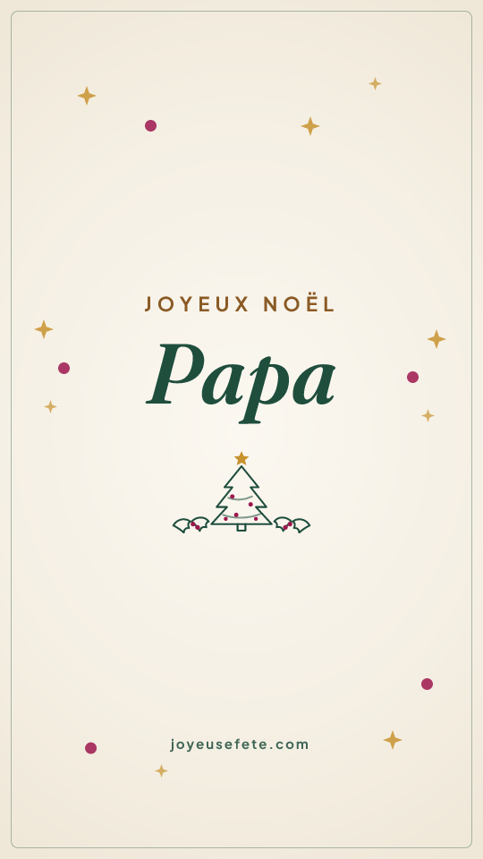 Image « Joyeux Noël Papa » au format story