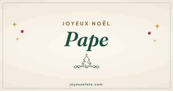 Image « Joyeux Noël Pape » au format large