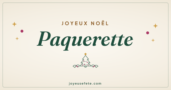 Image « Joyeux Noël Paquerette » au format large