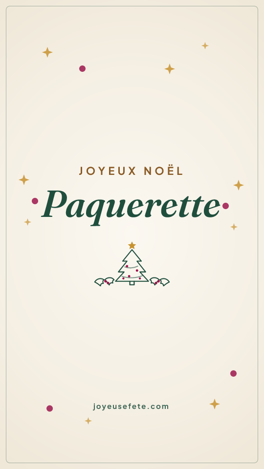 Image « Joyeux Noël Paquerette » au format story