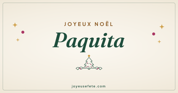 Image « Joyeux Noël Paquita » au format large