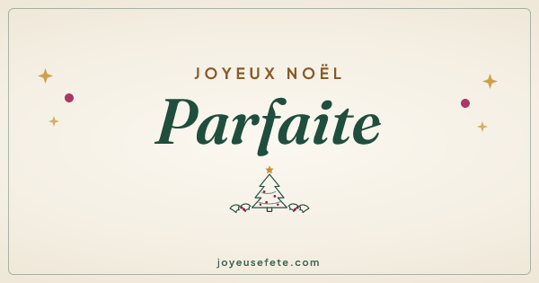 Image « Joyeux Noël Parfaite » au format large