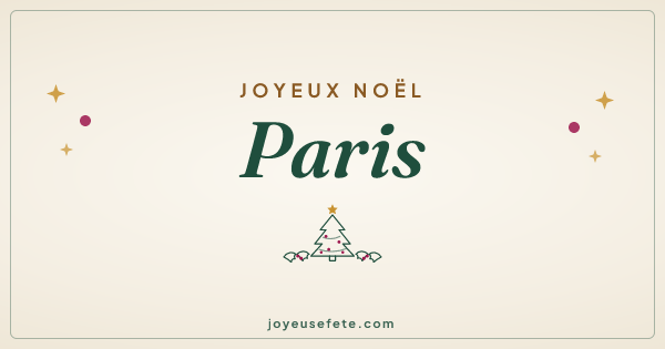 Image « Joyeux Noël Paris » au format large