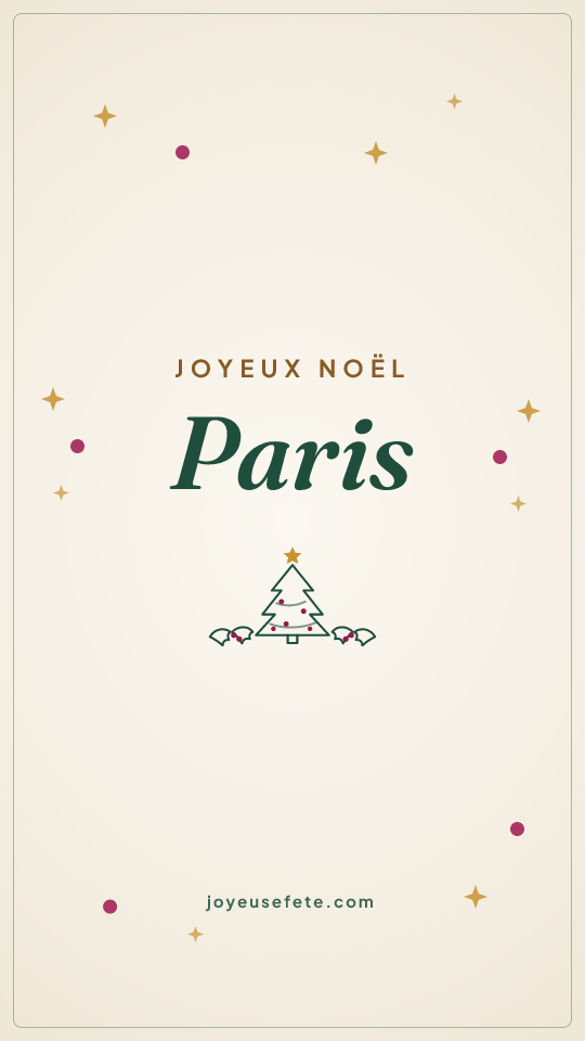 Image « Joyeux Noël Paris » au format story
