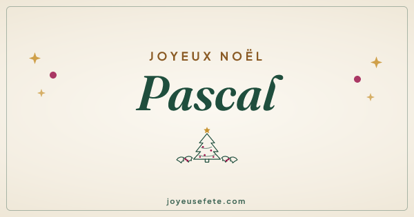 Image « Joyeux Noël Pascal » au format large