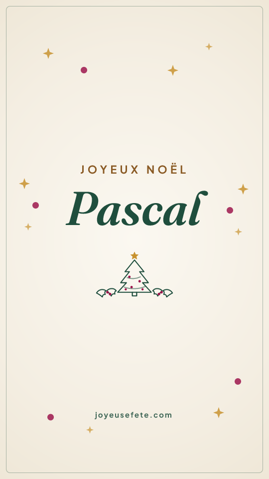 Image « Joyeux Noël Pascal » au format story
