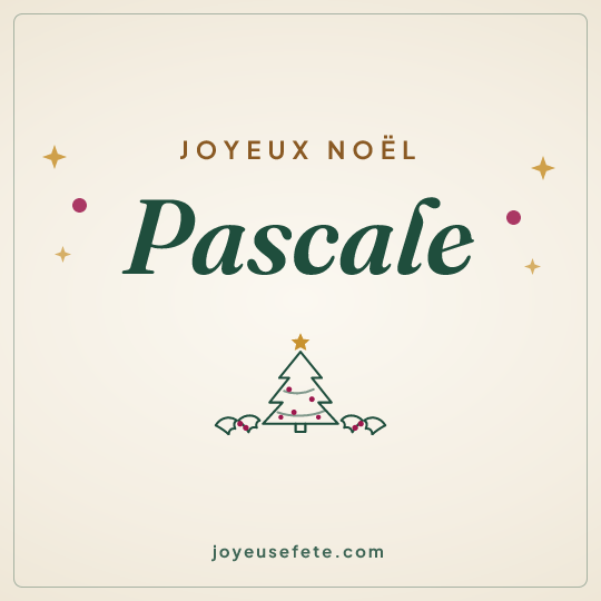 Image carrée « Joyeux Noël Pascale » pour WhatsApp