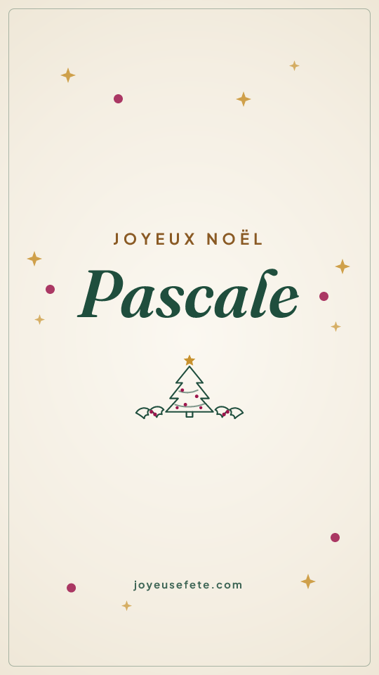 Image « Joyeux Noël Pascale » au format story