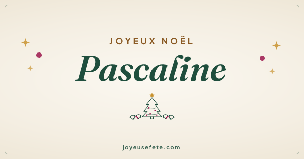 Image « Joyeux Noël Pascaline » au format large