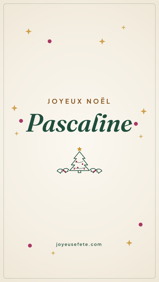 Image « Joyeux Noël Pascaline » au format story