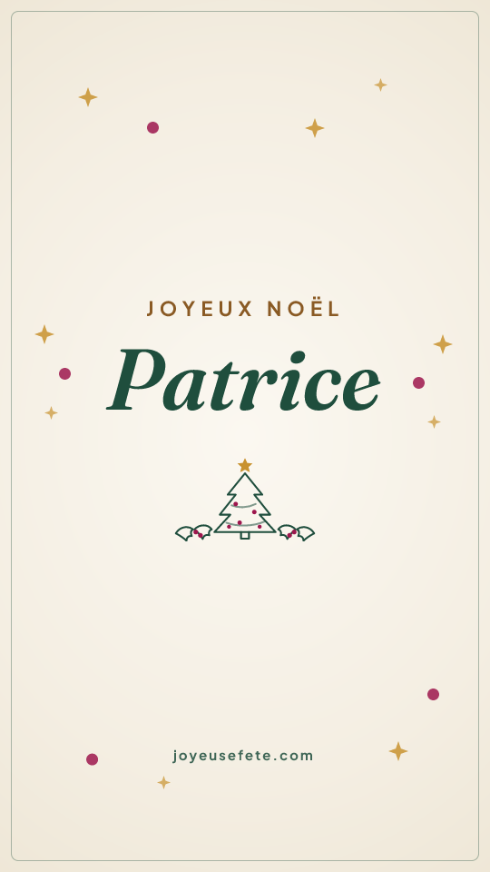 Image « Joyeux Noël Patrice » au format story