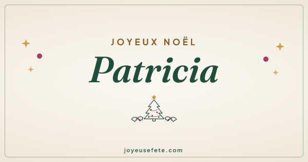 Image « Joyeux Noël Patricia » au format large