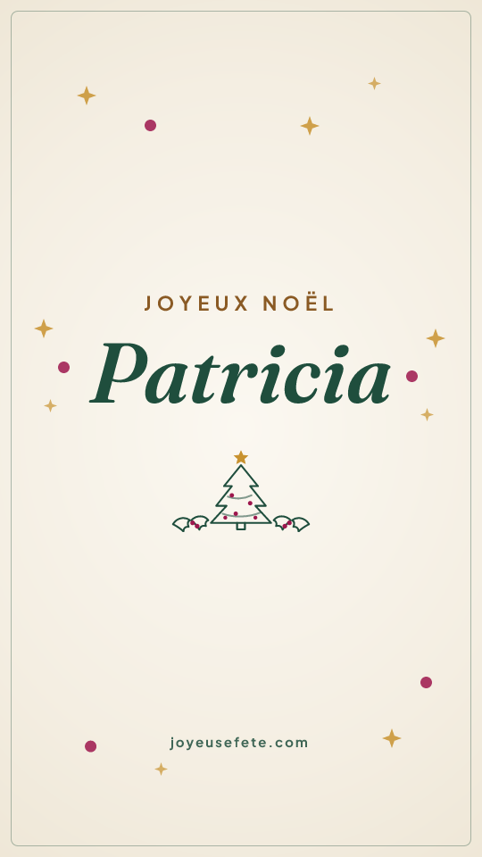 Image « Joyeux Noël Patricia » au format story