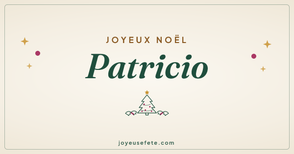 Image « Joyeux Noël Patricio » au format large