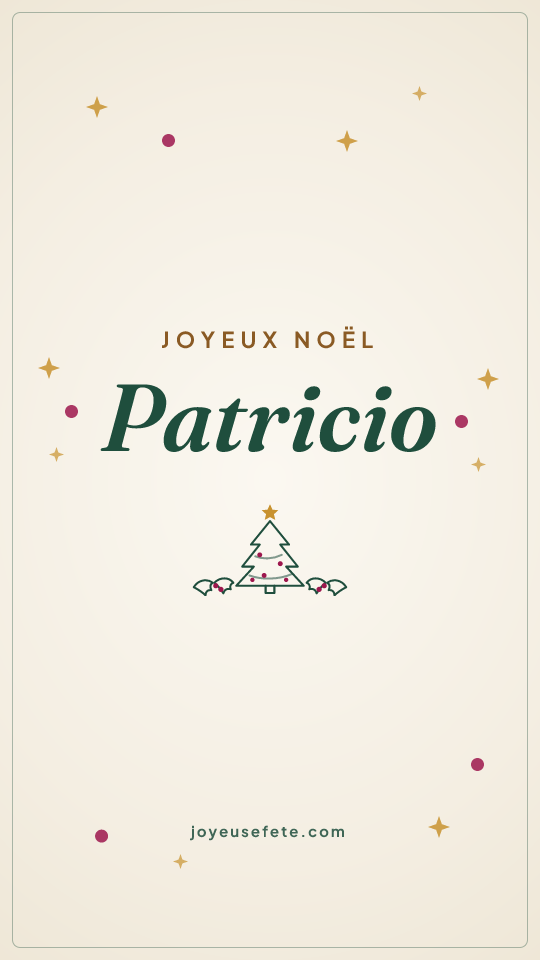 Image « Joyeux Noël Patricio » au format story