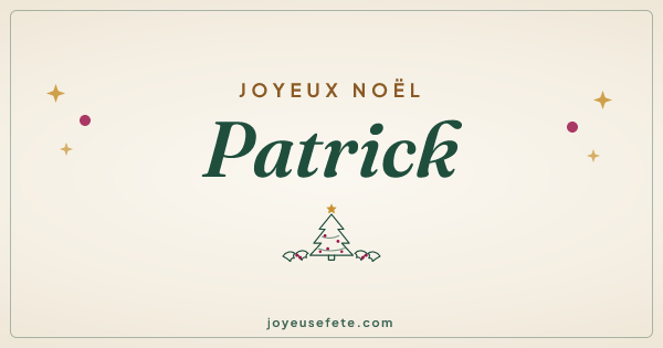 Image « Joyeux Noël Patrick » au format large