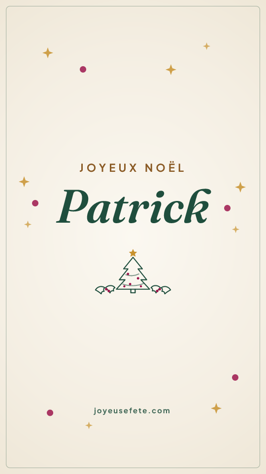 Image « Joyeux Noël Patrick » au format story