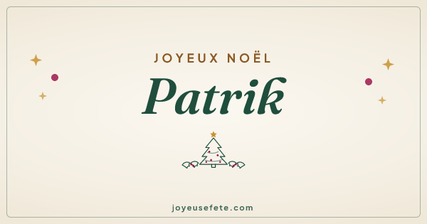 Image « Joyeux Noël Patrik » au format large