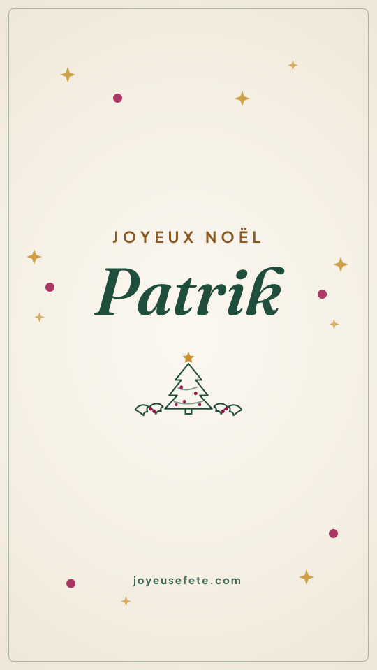 Image « Joyeux Noël Patrik » au format story