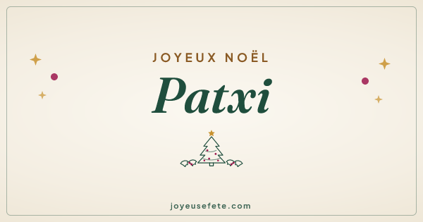 Image « Joyeux Noël Patxi » au format large