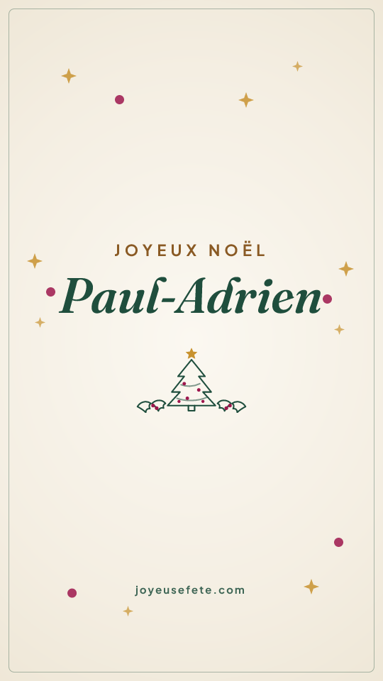 Image « Joyeux Noël Paul-Adrien » au format story