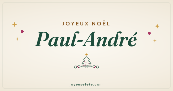 Image « Joyeux Noël Paul-André » au format large