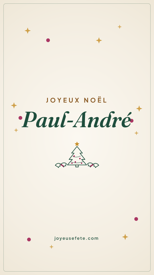 Image « Joyeux Noël Paul-André » au format story