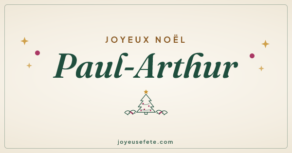 Image « Joyeux Noël Paul-Arthur » au format large