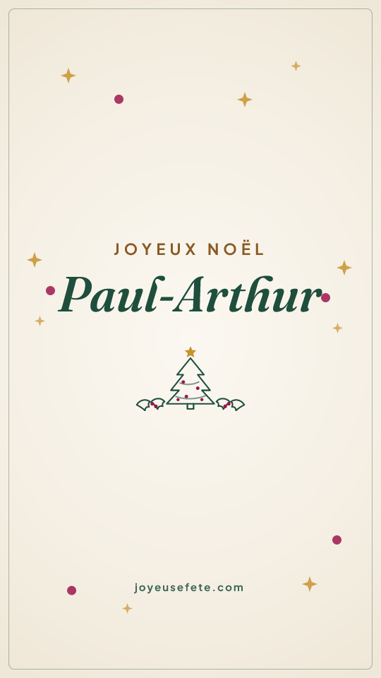 Image « Joyeux Noël Paul-Arthur » au format story