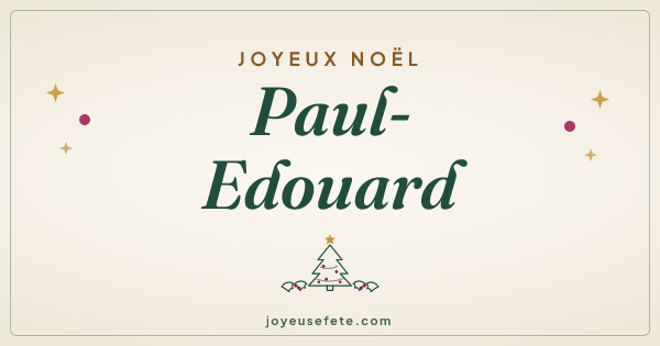 Image « Joyeux Noël Paul-Edouard » au format large