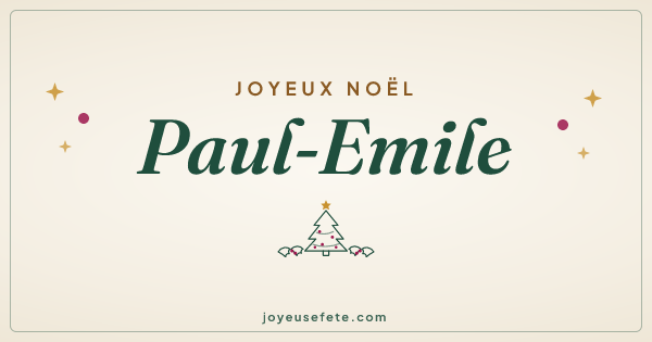Image « Joyeux Noël Paul-Emile » au format large