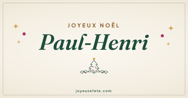 Image « Joyeux Noël Paul-Henri » au format large