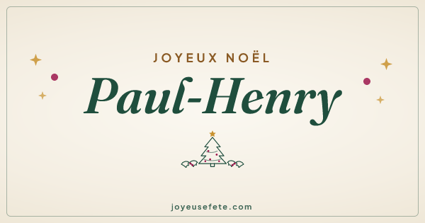 Image « Joyeux Noël Paul-Henry » au format large