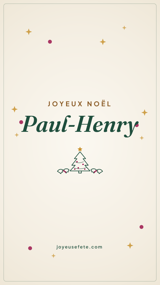 Image « Joyeux Noël Paul-Henry » au format story